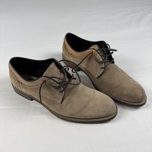 Joseph Abboud Beige Suede Leather Cannon Oxford Shoes Mens 10